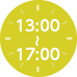 13：00～17：00